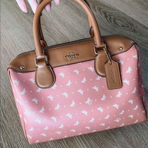 coach pink butterfly bolsa